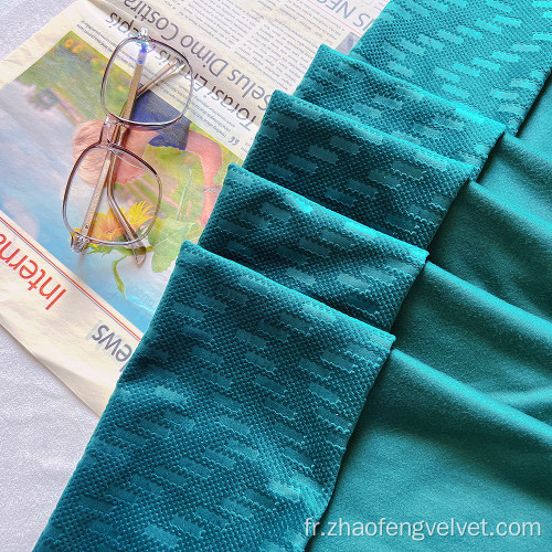 Velvet Kintting Warp avec en relief pour le rideau